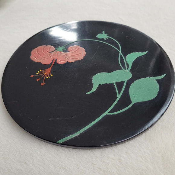 Ryukyu Lacquerware Co Serving Bowl Confectionery Tray Okinawa Traditional Crafts - Picture 4 of 6